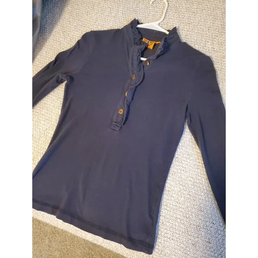 Tory Burch Lidia Ruffle Shirt Size XS